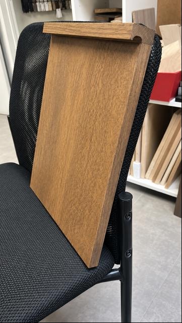 Dossier de chaise en chêne — détail de fabrication